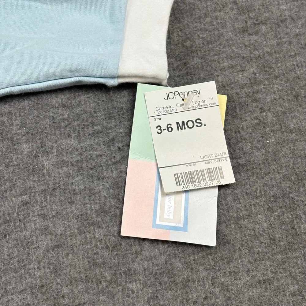 Bright Future Baby Sleeper 3-6 Months Light Blue Cloud Embroidery‎ JCPenney NWT